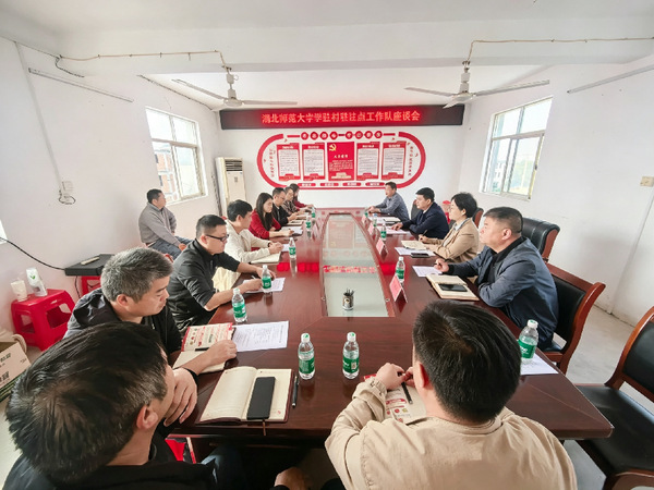 接续帮扶担使命 校地同心促振兴 ——我校赴阳新军山村召开驻村工作队送任座谈会